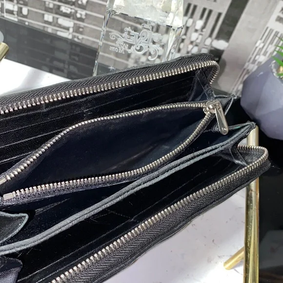 Authentic Christian Dior Cannage Leather Zippy Long Wallet - Picture 11 of 17